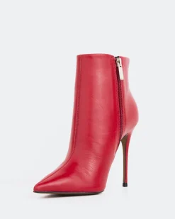 Ankle Boots-L'INTERVALLE Beauty Dark Red Leather