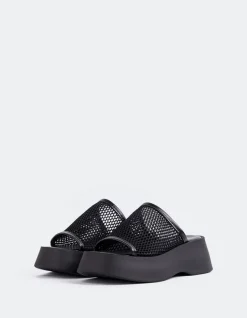 Platform-L'INTERVALLE Believe Black Crochet