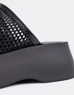 Platform-L'INTERVALLE Believe Black Crochet