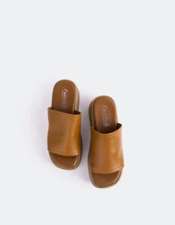 Wood Sandals-L'INTERVALLE Beluga Tan Leather