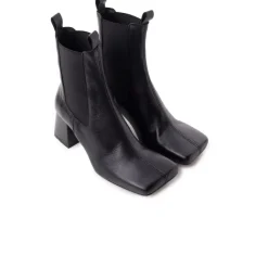 Chelsea|Ankle Boots-L'INTERVALLE Belvedere Black Leather