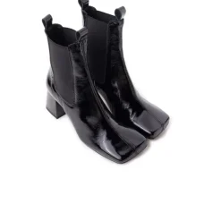 Chelsea|Ankle Boots-L'INTERVALLE Belvedere Black Naplack