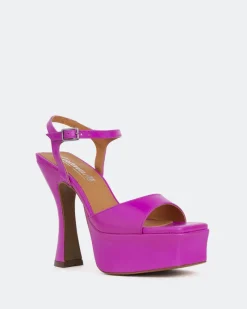 Platform-L'INTERVALLE Betsey Purple Leather/Cuir Violet