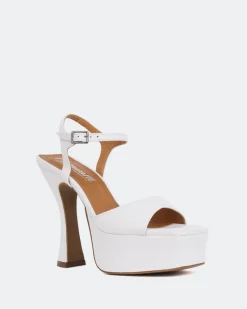 Platform-L'INTERVALLE Betsey White Leather/Cuir Blanc