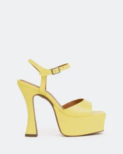 Platform-L'INTERVALLE Betsey Yellow Leather/Cuir Jaune