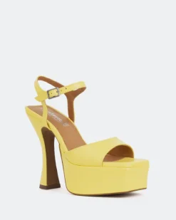 Platform-L'INTERVALLE Betsey Yellow Leather/Cuir Jaune