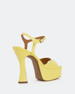 Platform-L'INTERVALLE Betsey Yellow Leather/Cuir Jaune