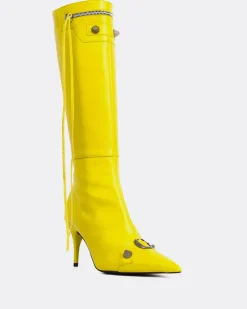 Tall Boots-L'INTERVALLE Beyonce Lime Leather
