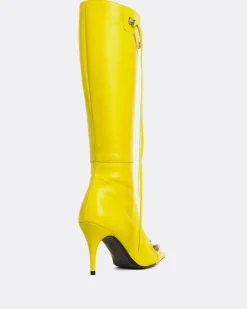 Tall Boots-L'INTERVALLE Beyonce Lime Leather