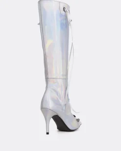 Tall Boots-L'INTERVALLE Beyonce Silver Mirror