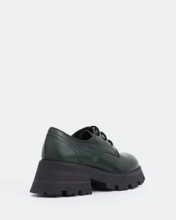 Lace-up-L'INTERVALLE Bieber Green Leather