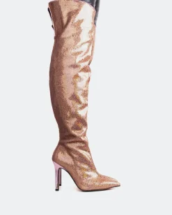 Over-the-knee-L'INTERVALLE Blakely Pink Sequins