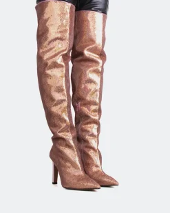 Over-the-knee-L'INTERVALLE Blakely Pink Sequins
