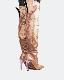 Over-the-knee-L'INTERVALLE Blakely Pink Sequins