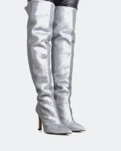 Over-the-knee-L'INTERVALLE Blakely Silver Sequins