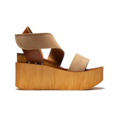 Wood Sandals-L'INTERVALLE Blaze Nude Multi Suede