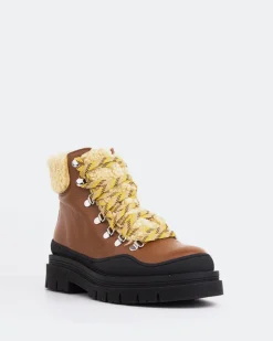 Lace-up|Ankle Boots-L'INTERVALLE Blues Cognac Leather