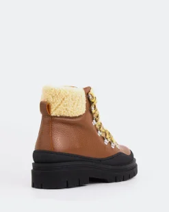 Lace-up|Ankle Boots-L'INTERVALLE Blues Cognac Leather