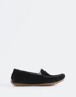 Loafers-L'INTERVALLE Bobble Black Suede