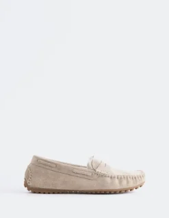 Loafers-L'INTERVALLE Bobble Taupe Suede