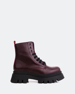 Lace-up|Ankle Boots-L'INTERVALLE Boise Burgundy
