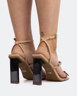 Strappy|High Heels-L'INTERVALLE Bonaparte Camel Leather