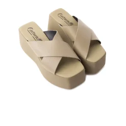 Wedges-L'INTERVALLE Boo Green Leather