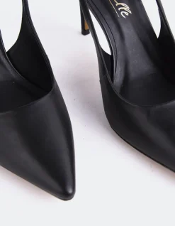 Slingbacks-L'INTERVALLE Borage Black Leather