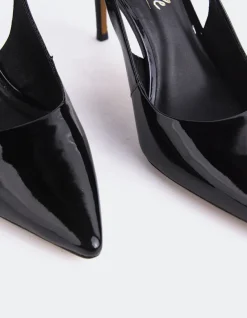 Slingbacks-L'INTERVALLE Borage Black Patent