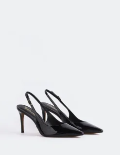 Slingbacks-L'INTERVALLE Borage Black Patent
