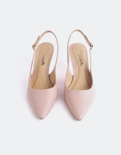 Slingbacks-L'INTERVALLE Borage Pink Leather