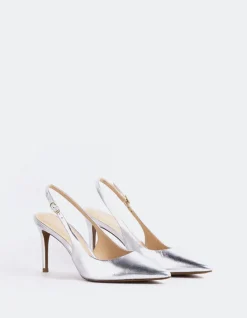 Slingbacks-L'INTERVALLE Borage Silver Leather