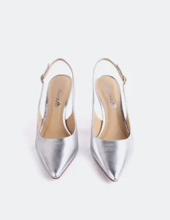 Slingbacks-L'INTERVALLE Borage Silver Leather
