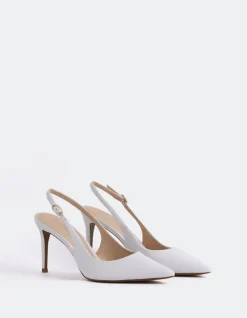 Slingbacks-L'INTERVALLE Borage White Leather