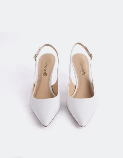 Slingbacks-L'INTERVALLE Borage White Leather