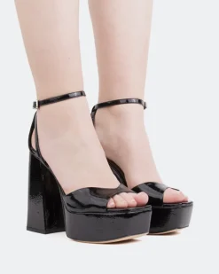 Platform-L'INTERVALLE Borago, Black Naplack/Naplack Noir