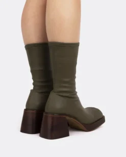 Stretch|Platform-L'INTERVALLE Bordon Khaki Stretch