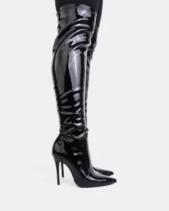 Over-the-knee-L'INTERVALLE Brasilia Black Patent