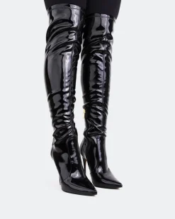 Over-the-knee-L'INTERVALLE Brasilia Black Patent