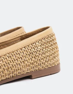 Loafers-L'INTERVALLE Brescia Camel Rafia