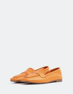 Loafers-L'INTERVALLE Brescia Orange Leather