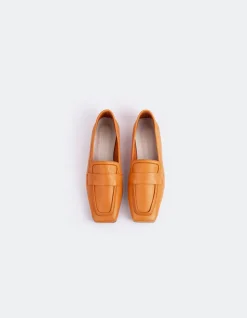 Loafers-L'INTERVALLE Brescia Orange Leather