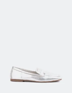 Loafers-L'INTERVALLE Brescia Silver Metal