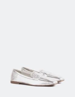 Loafers-L'INTERVALLE Brescia Silver Metal