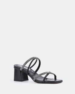 Mid Heels-L'INTERVALLE Brindisi Black Strass