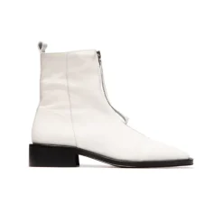 Ankle Boots-L'INTERVALLE Bruges White Leather