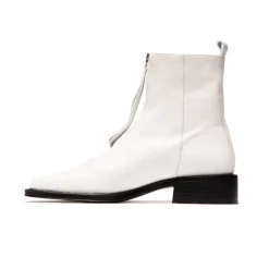 Ankle Boots-L'INTERVALLE Bruges White Leather