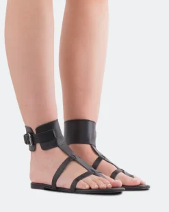 Fisherman|Flats-L'INTERVALLE Bruni Black Leather
