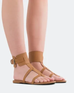 Fisherman|Flats-L'INTERVALLE Bruni Tan Leather