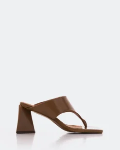 Mules-L'INTERVALLE Bulevar Camel Leather